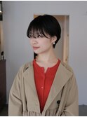 大人ショート/ブラックカラー/ストレートヘア/大人ヘア