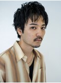 MEN’S HAIRブルーブラックシャドウパーマ
