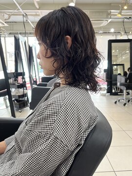 アクアオモテサンドウ(ACQUA omotesando) △癖毛風パーマレイヤーパーマウルフパーマミディアムパーマ