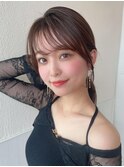 後れ毛が可愛い顔周りレイヤーハイレイヤーロング