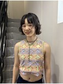 ボブパーマ  顔周りレイヤー