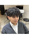波巻きパーマｘ刈り上げマッシュ