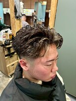 スタンドバーバー 柏(STAND BARBER) MEN’S HAIR/サーフカール/刈り上げセンターパート/<理容室>