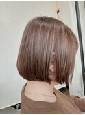 40代50代大人ボブ/恵比寿渋谷/白髪ぼかしハイライト2602