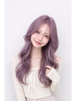 キャロル(CAROL)&nbsp;ラベンダーピンク×韓国レイヤーロング