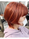 赤み強めなオレンジカラー♪