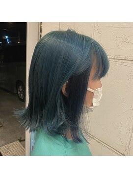 アヴァンティ ヘアーアンドスパ(avanti hair&spa) ジェイドグリーンインナーインディゴブルー