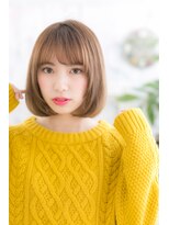 ミック 日暮里店(miq) 外国人風プラチナベージュツヤ髪前下がりボブb1