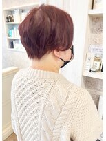 キャアリー(Caary)&nbsp;福山市美容室Caary ベリーピンク 丸みスッキリショート