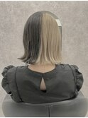 PLAISIR/佐々木　外はね　切りっぱなしボブ　バイカラー 草加