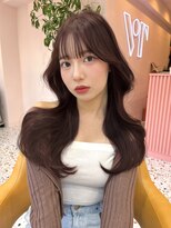 ボタン シブヤ(VOTAN SHIBUYA)&nbsp;ブリーチなしピンクカラー/渋谷/韓国ヘア/顔まわり/レイヤー