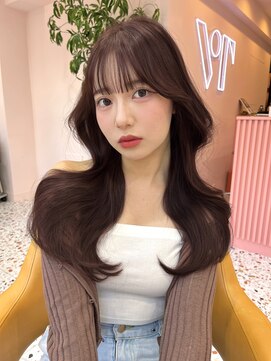 ボタン シブヤ(VOTAN SHIBUYA) ブリーチなしピンクカラー/渋谷/韓国ヘア/顔まわり/レイヤー