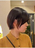丸型ピンクブラウン美髪エアリーロングベリーショート［大宮］