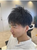 ツーブロックショート