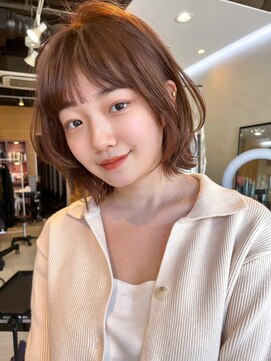 ラフ フロム ガーデン(Laf from GARDEN) ボブ/レイヤーカット/オリーブベージュ/韓国風/前髪カット