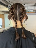 【徳岡】ヘアセット/ヘアアレンジ/モードヘア/三つ編み