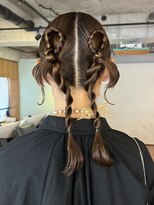 【徳岡】ヘアセット/ヘアアレンジ/モードヘア/三つ編み