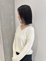 ヨーク(YOKE)&nbsp;YOKE 切りっぱなしボブ丸くないボブ髪質改善アッシュブラック