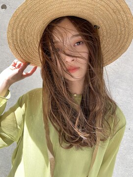 ラノ(LANO) 20代30代40代50代小顔ロングミルクティーカラー