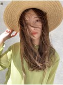 20代30代40代50代小顔ロングミルクティーカラー