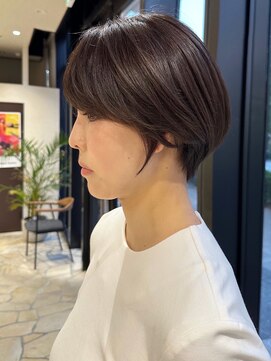 ジアン バイ ミルボン 西宮ガーデンズプラス(GIEN by milbon) 大人の艶髪ショートボブ/脱白髪染め白髪ぼかしハイライト