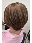 ハイライト/インナーカラー/白髪ぼかし/ハイライト/ショート