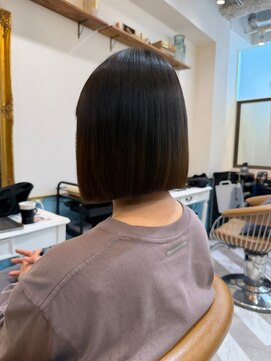 ロンドアベニール 北千住(Lond avenir) ブリーチなしチェリーブラウン髪質改善縮毛矯正酸性ストレート