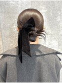 ヘアセット 結婚式ヘア お呼ばれヘア タイトヘア シニヨン