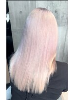 ピリオド 松阪(Period.)&nbsp;セミロングヘアーホワイトピンク髪質改善 松阪美容室