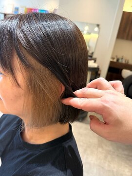 オーバルヘアー(OVAL hair) 髪質改善カラー/インナーカラー/ベージュ/ショート