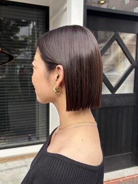 テンダー(Tender) ぱつっとボブ×オレンジブラウン