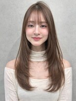 ナナローネス 渋谷(nana loness)&nbsp;顔まわりロングレイヤー×透明感ベージュ