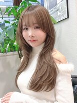 アプリ 大宮西口(appri)&nbsp;３韓国風ロングレイヤー顔まわりカット前髪艶髪透明感カラー