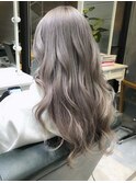 ホワイトアッシュベージュ3Dカラー☆ブリーチWカラーモード