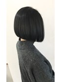 ダークアッシュグレーボブ