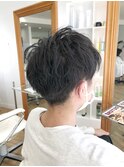 かき上げヘア　ニュアンスマッシュ　サイドパート　韓国マッシュ