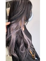 ヘアーワークス ボナ(HAIR WORKS bona.) 似合わせカット×グラデーションカラー【パープルオンブラック】