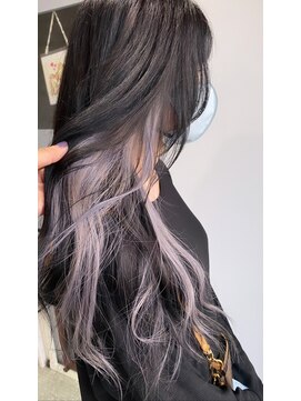 ヘアーワークス ボナ(HAIR WORKS bona.) 似合わせカット×グラデーションカラー【パープルオンブラック】
