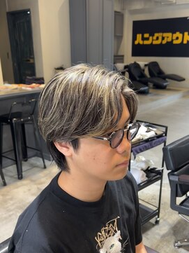 ハングアウト(Hangout) メッシュセンターパートショートウルフ