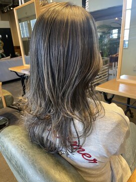 ムード マグ レーベル 南松本(MOOD Mag Label) 20代30代ハイライトバレイヤージュブリーチ立体感透け感