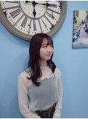 オフィスでも◎ピンクラベンダーで艶カラー