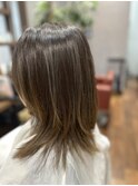 【髪質改善】バレイヤージュ風アッシュベージュ