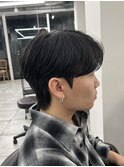 韓国風センターパートダウンパーマ