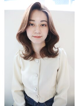 フィガロ ミーナ 東生駒店(FIGARO MINA) ふんわりくびれレイヤーミディアム【小顔/ワンレン/ボブルフ】