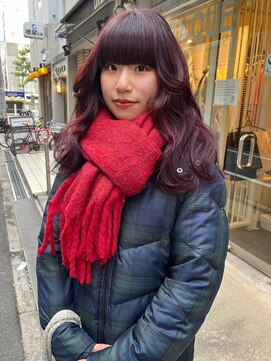 ロチカバイドールヘアー 心斎橋(Rotika by Doll hair) 紫　ワインレッド　ボルドー