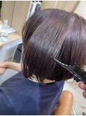 レイヤーボブにラベンダーアッシュでさらツヤ髪質改善　自由が丘