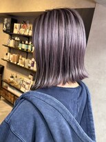 サニー 渋谷(SUNNY) バレイヤージュ、ハイライト、ボブ、ラベンダーグレージュ