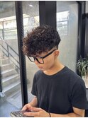 【スペインカール】外国人風パーマ×フェードカット