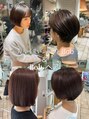 エムプラス センター北(M.plus) ショートボブ、ボブスタイル骨格に合わせたドライカット得意です