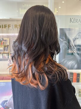 コワファースト  させぼ五番街店(COIFF1RST) orange×innercolor